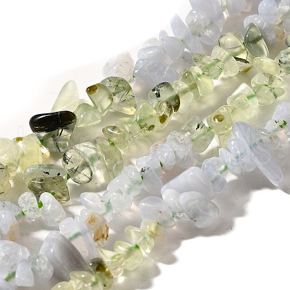 Natural Prehnite & Blue Lace Agate Beads Strands G-L610-A20-01-1
