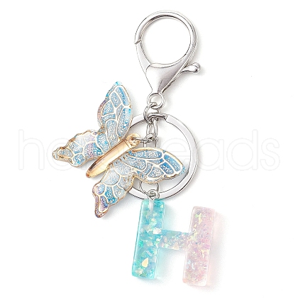 Butterfly Shape Resin & Acrylic Keychain KEYC-JKC01067-07-1