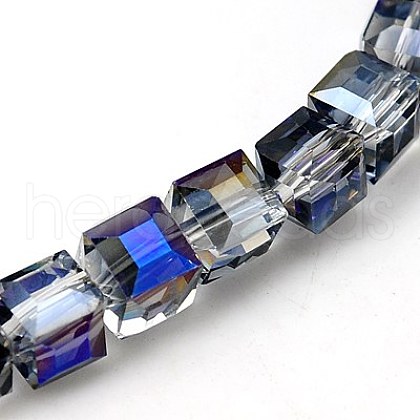Electorplated Glass Beads EGLA-E006-1I-1
