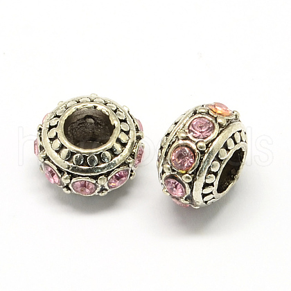 Alloy Rhinestone European Beads MPDL-R036-01D-1