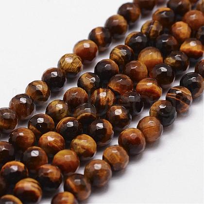 Natural Tiger Eye Beads Strands G-D840-39-4mm-1