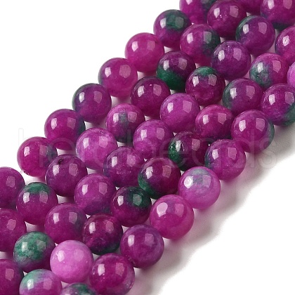 Natural Dyed White Jade Beads Strands G-M402-C03-20-1
