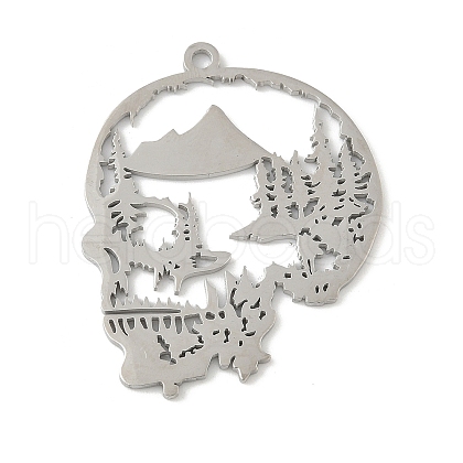 304 Stainless Steel Pendants STAS-V016-13P-1
