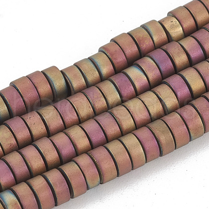 Electroplate Non-magnetic Synthetic Hematite Beads Strands G-T061-140I-1