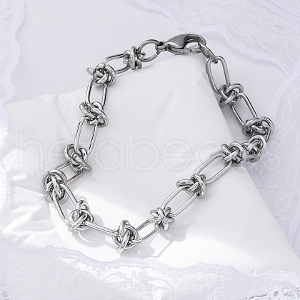 Tarnish Resistant 304 Stainless Steel Link Chain Bracelets BJEW-Z011-09P-1