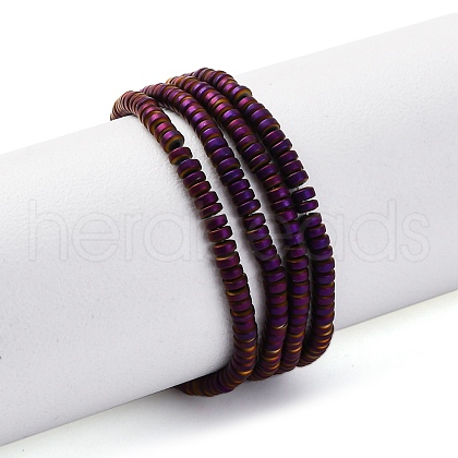 Electroplated Non-magnetic Hematite Beads Strands G-P571-A01-01G-1