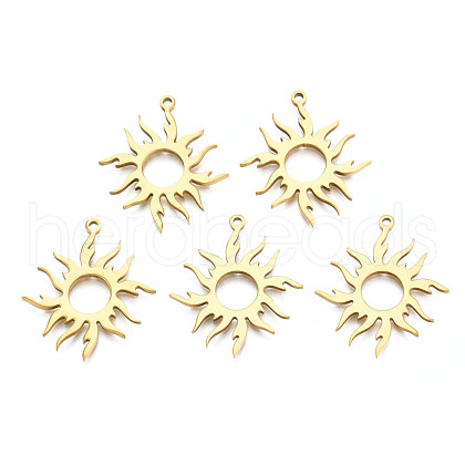 Ion Plating(IP) 201 Stainless Steel Pendants STAS-N098-051LG-1