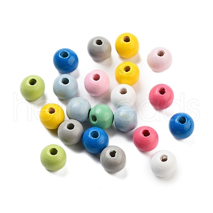 Natural Wood Beads WOOD-M015-01-1