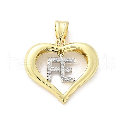 Brass Micro Pave Cubic Zirconia Pendants KK-S511-30GP-01-1