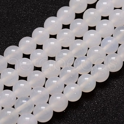 Natural White Agate Bead Strands X-G-G880-03-6mm-1