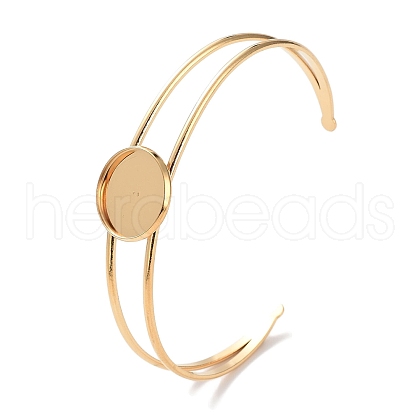 Ion Plating(IP) 304 Stainless Steel Bracelets Setting Making BJEW-B090-03C-G-1