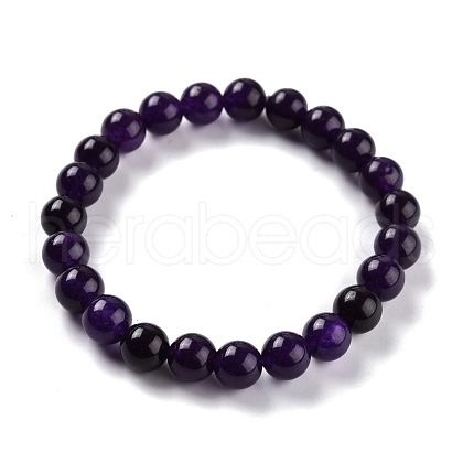 Dyed Natural Jade Beads Stretch Bracelets BJEW-G633-B-11-1