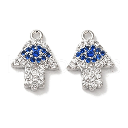 Brass Micro Pave Cubic Zirconia Pendants KK-S391-05P-1