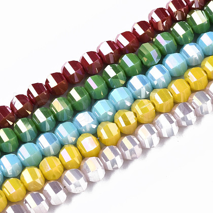 Electroplate Glass Beads Strands EGLA-S194-01A-A-1