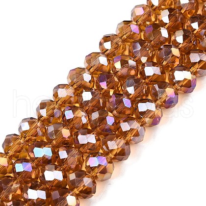 Electroplate Glass Beads Strands EGLA-A044-T8mm-B04-1