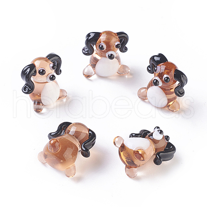 Handmade Lampwork Puppy Home Display Decorations LAMP-L075-016-1