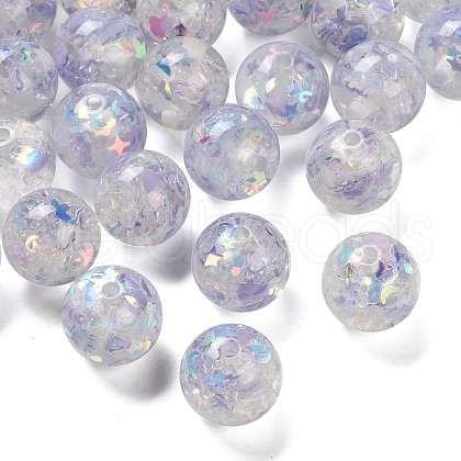 Transparent Resin with Paillette Beads RESI-G110-01B-1