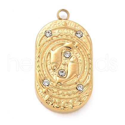 304 Stainless Steel Pendants STAS-F349-03G-08-1