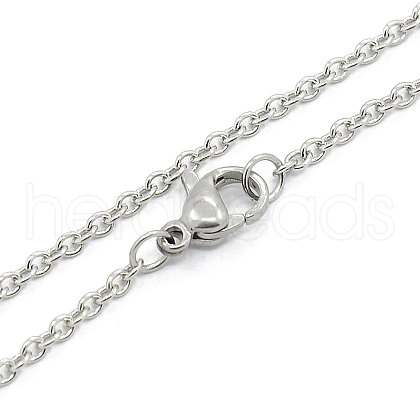 Tarnish Resistant Unisex 304 Stainless Steel Cable Chain Necklaces X-STAS-O037-83P-1