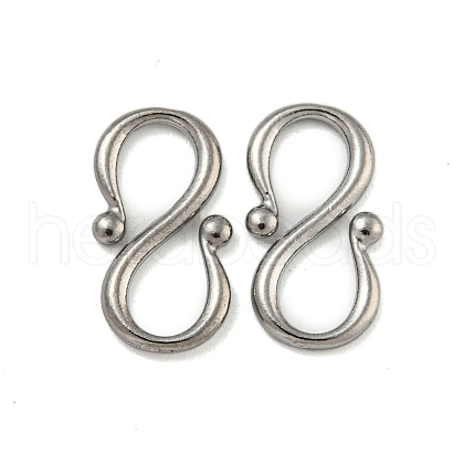 Non-Tarnish 304 Stainless Steel S-Hook Clasps STAS-U007-20B-P-1