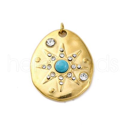 304 Stainless Steel Pendants STAS-U049-02B-06G-1