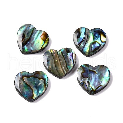 Natural Paua Shell Epoxy Resin Cabochons SSHEL-S279-01D-1