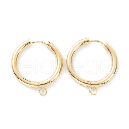 201 Stainless Steel Huggie Hoop Earring Findings STAS-P283-01K-G-1