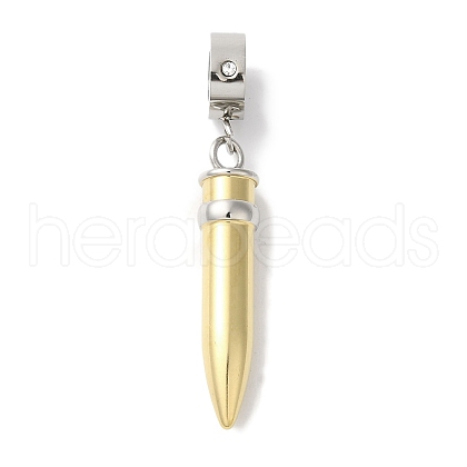 Ion Plating(IP) 304 Stainless Steel European Dangle Charms STAS-Z075-36G-1