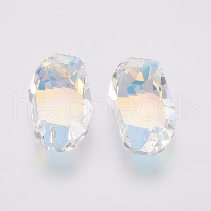 K9 Glass Rhinestone Pendants GLAA-K034-C02-1