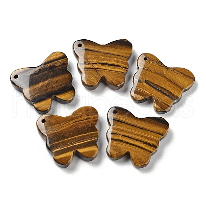 Natural Tiger Eye Pendants G-D087-01A-1