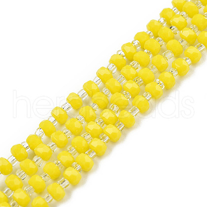 Opaque Solid Color Glass Beads Strands GLAA-N052-04-A05-1