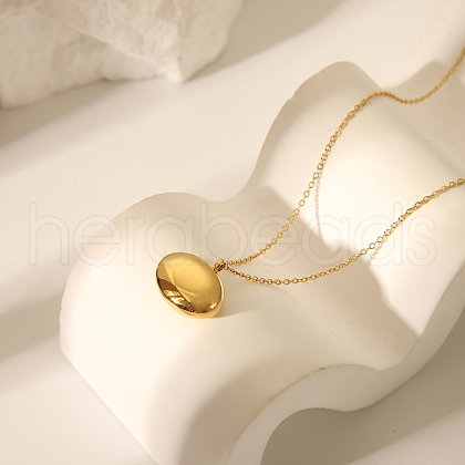 Fashion Oval Stainless Steel Pendant Necklaces for Women BL8928-2-1