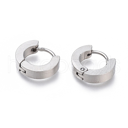 Tarnish Resistant 304 Stainless Steel Huggie Hoop Earrings EJEW-O087-09E-P-1