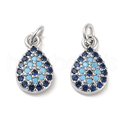 Brass Micro Pave Cubic Zirconia Pendants KK-B102-02P-1