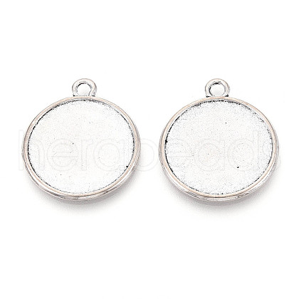 Tibetan Style Alloy Pendants Cabochon Settings PALLOY-N178-12AS-F-1