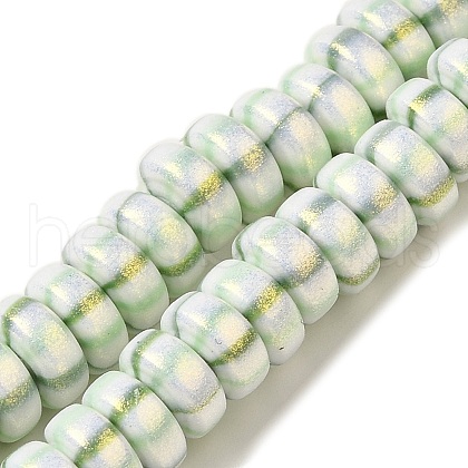 Handmade Polymer Clay Beads Strands CLAY-H006-03G-1