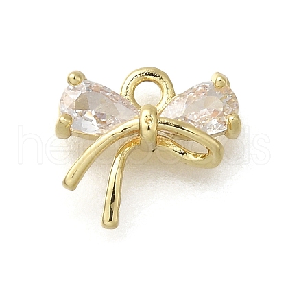 Rack Plating Brass Micro Pave Cubic Zirconia Charms KK-M014-02E-G-1