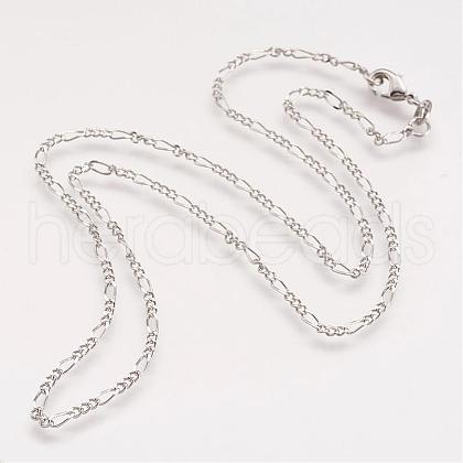 Brass Chain Necklaces MAK-F015-02P-1