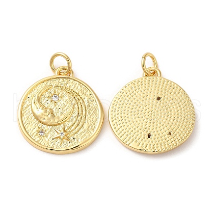 Brass Micro Pave Cubic Zirconia Pendants KK-M246-28G-1