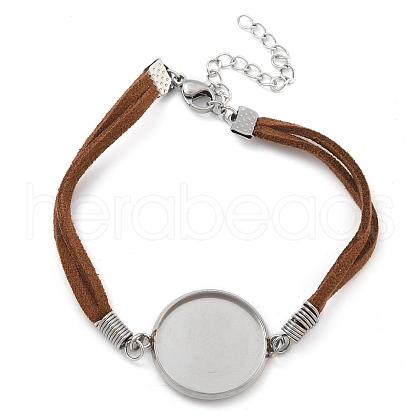 Faux Suede Double Cord Bracelet Making STAS-M084-10P-02-1