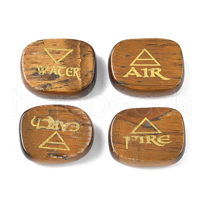 4Pcs 4 Styles Natural Tiger Eye Display Decorations G-F786-02D-06-1