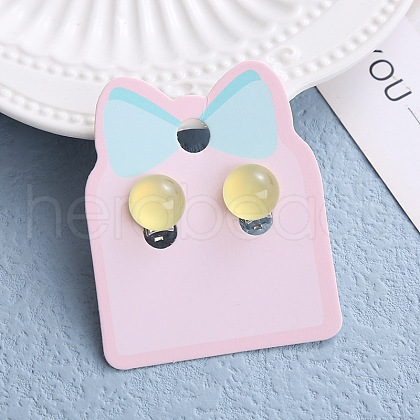 Alloy Plastic Clip-on Earrings for Kid WG9F41F-10-1