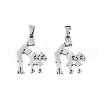 Non-Tarnish 201 Stainless Steel Pendants STAS-T044-289P-1