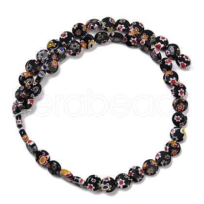 Handmade Millefiori Lampwork Beads Strands LAMP-G166-17A-01-1
