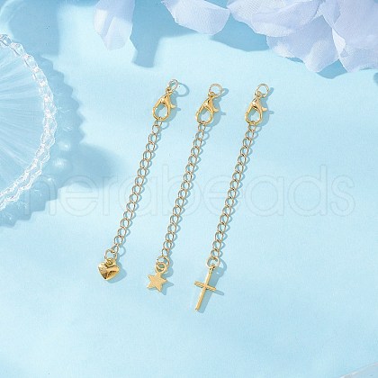 3Pcs 3 Styles 304 Stainless Steel Ends Chains Set FIND-JF00153-01-1
