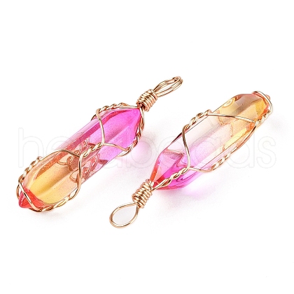 Lampwork Pendants GLAA-T023-07K-1