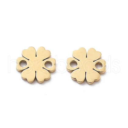 304 Stainless Steel Laser Cut Flower Connector Charms STAS-M111-12G-02-1