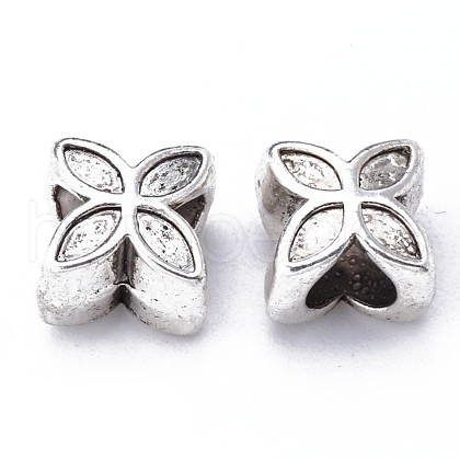 Tibetan Style Alloy European Beads TIBE-S319-127AS-RS-1