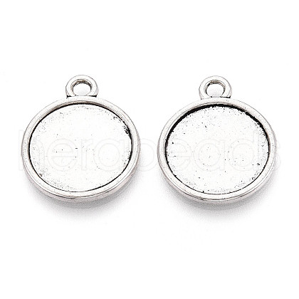 Tibetan Style Alloy Pendants Cabochon Settings PALLOY-N178-12AS-C-1