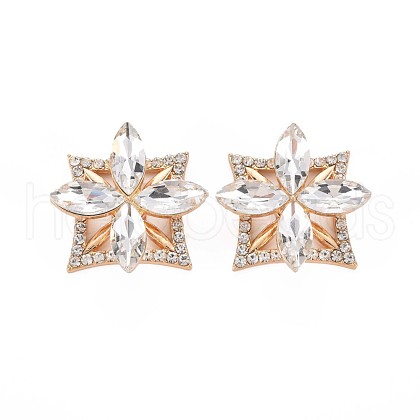 Rack Plating Alloy Crystal Rhinestone Cabochons PALLOY-S143-19-1